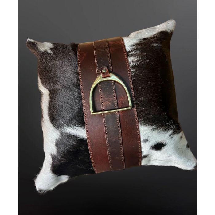 Westrian Equestrian Cowhide Leather Pillow