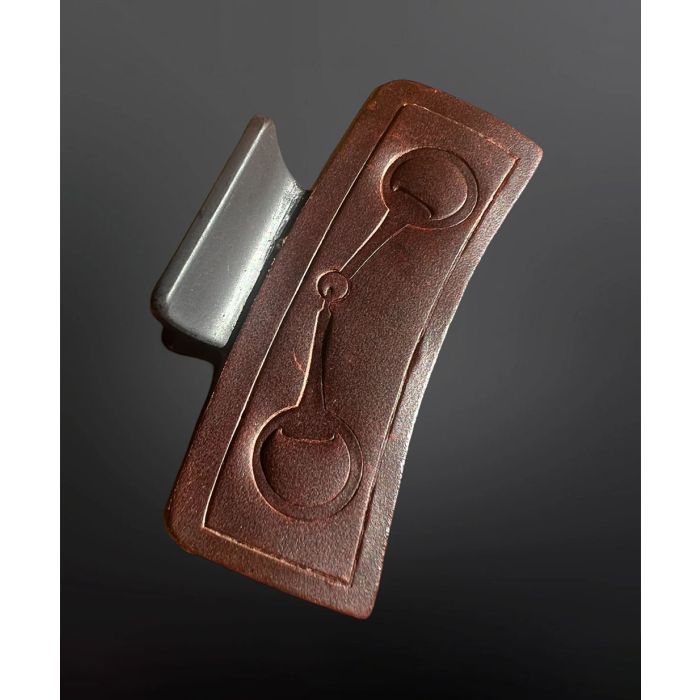 Westrian Equestrian Claw Clip Hair Pin With Leather Equestrian Design