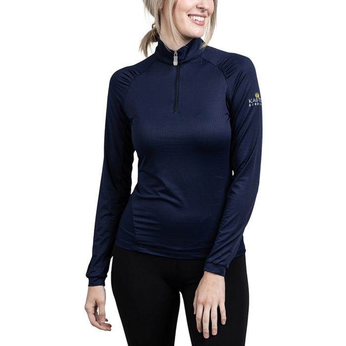 Kastel Denmark 1/4 Zip Shirred Shoulder Raglan Long Sleeve Sun Shirt (Solid)