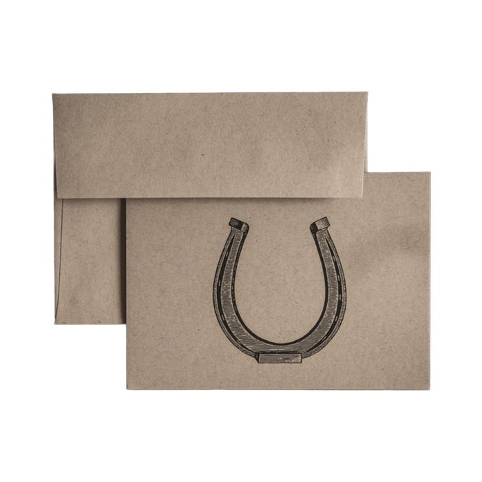 Single Folded Note Card With Design