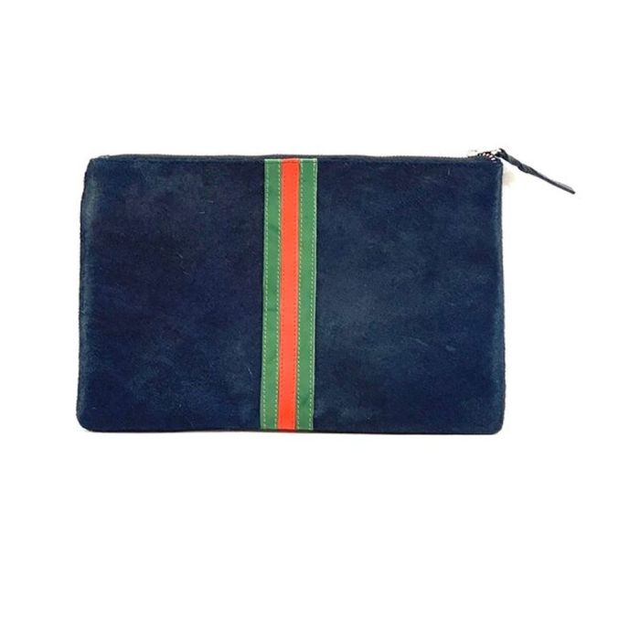 Parker & Hyde Cowhide Stripe Cluch