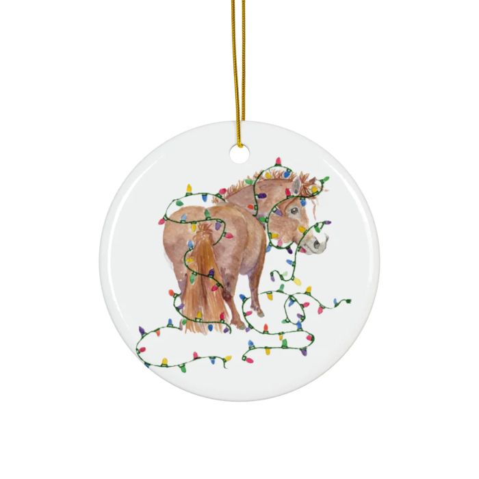 Sona Equestrian Holiday Ceramic Ornament