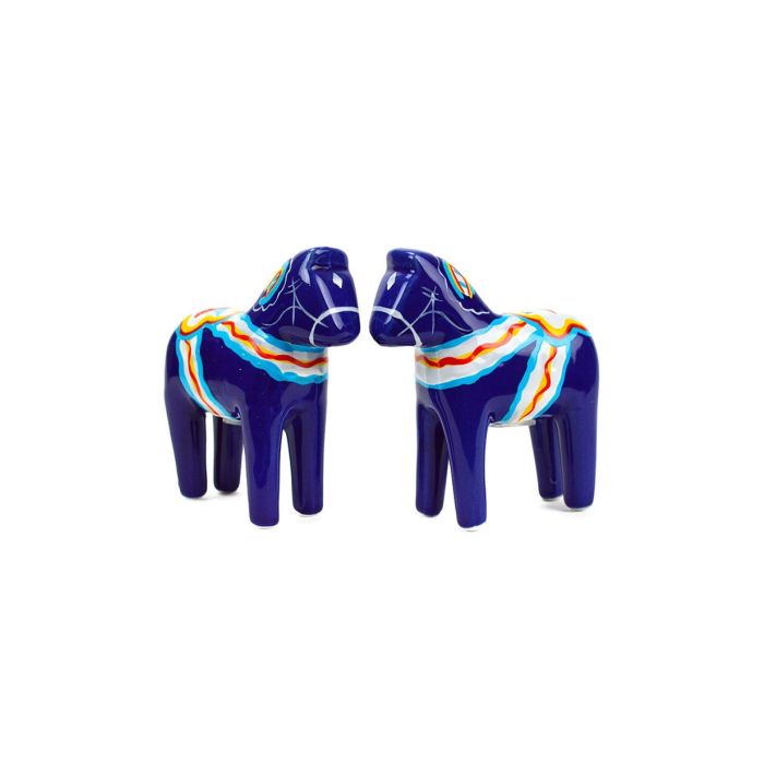 Blue Dala Horse Salt & Pepper Shaker
