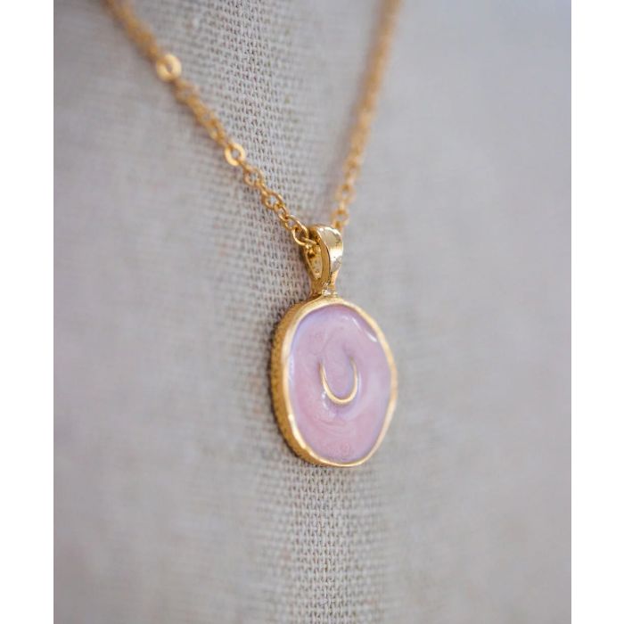 Bridle Up Pink Horse Pendant Necklace