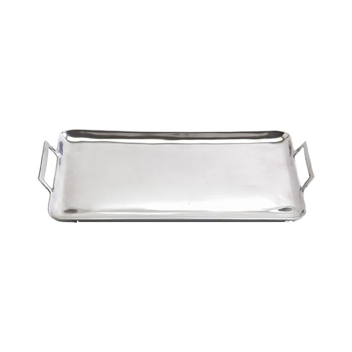 Two's Company Crillon High Polished Silver Decorative Tray With Handels