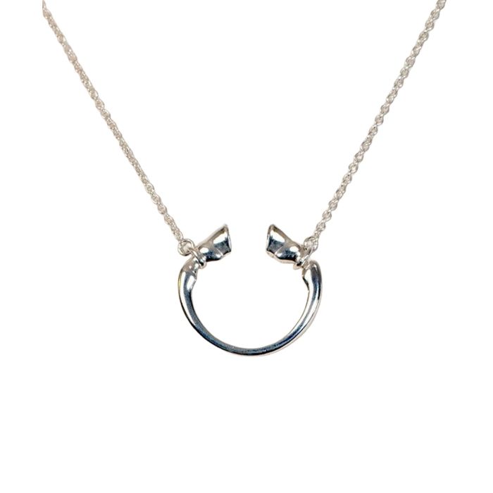Calloway Silver Horseshoe Equestrian Necklace