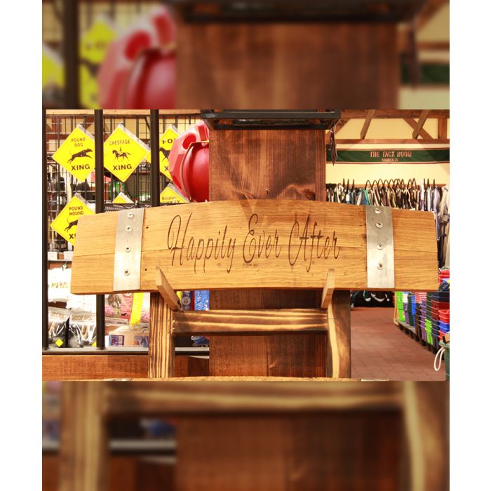 Whiskey And Wine Design Wedding Sayings Large Horizontal Stave Sign - 24"