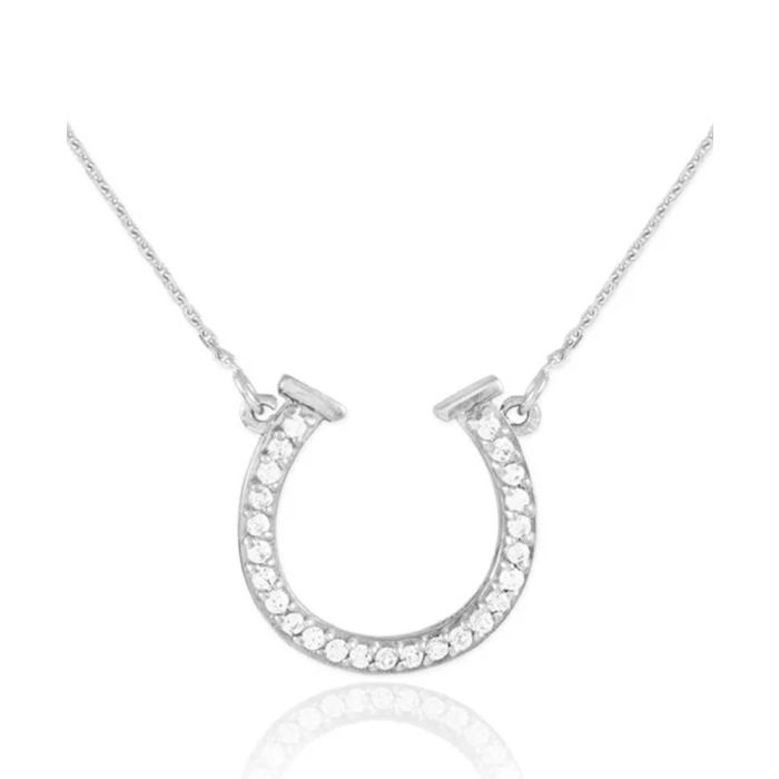 Equipage Sterling Silver Horseshoe Equestrian Necklace