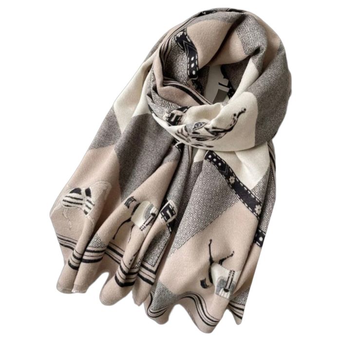Westrian Equestrian Pattern Winter Blend Scarf