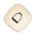 Small Square Bowl with Stirrup Design