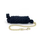 Cotton Lead Rope with 20" Brass Plated Chain