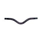 KL Select Paradise Blackberry Curved Padded Browband With Crystals