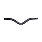 KL Select Paradise Blackberry Curved Padded Browband With Crystals