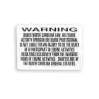 Noble Beast North Carolina Equine Law Aluminum Sign (12" x 18")