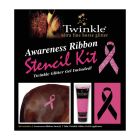 Twinkle Stencil Kit Awareness Ribbon with Glitter