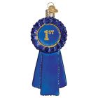 Kelley And Company Glass Blue Ribbon Ornament