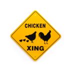 Noble Beast Chicking X-ing Aluminum Sign (12" x 12")