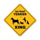 Noble Beast Jack Russell Terrier X-ing Aluminum Sign (12" x 12")