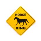Noble Beast Generic Horse X-ing Aluminum Sign (12" x 12")