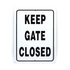 Noble Beast Keep Gate Closed Aluminum Sign (9" x 12")