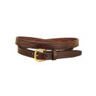 Tory Repeated Stitch 1" Leather Belt