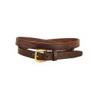 Tory Repeated Stitch 3/4" Leather Belt