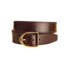 Tory Brass Stirrup Buckle 1.5" Leather Belt