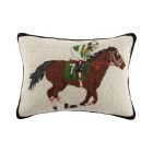 Equestrian Race Hook Pillow With Poly Filler (16x22)