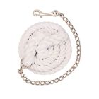 White Cotton Lead w/ 24" Nickel Plated Chain