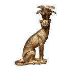 Chehoma Golden Jaguar Candlestick Holder - Sold in Pairs
