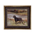 Madison Bay Co. Labrador Retriever with Duck Framed Painting 8" X 10"