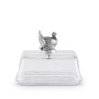 Arthurt Court Glass Turkey Butter Dish