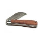 Folding Stripping Comb with Wooden Handle