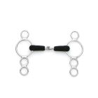 Centaur Stainless Steel Jointed Rubber Mouth 3-Ring Gag