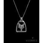Loriece Fox Mask in Stirrup Necklace