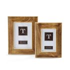Two's Company Wide Border Wooded Photo Frame (Multiple Sizes)
