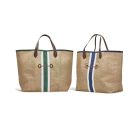 Two's Company Horse Country Jute Tote