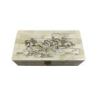 Madison Bay Co. 6 1/4" Engraved Scrimshaw Bone Box