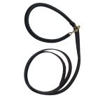 Riding Tack Leather Lead Shank With Covered 30" Solid Brass Chain And 7' Shank