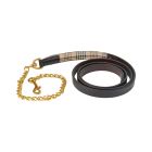 5/A Baker Lerather Padded Lead with Chain & Snap