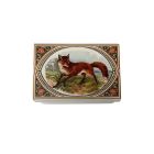 Madison Bay Co. 3" Red Fox In The Grass Black Soapstone Decorative Box