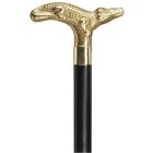 Harvy Canes Alligator In Brass Walking Stick