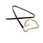 Americana Doulbe Stitch Plain Lead w/ Solid Brass 30" Chain