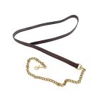 Americana Double Stitch Fancy Lead w/ Solid Brass 30" Chain