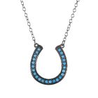 Kelly Herd Sterling Silver Turquoise Horseshoe Necklace