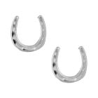 Loriece Small Silver Horseshoe Earrings