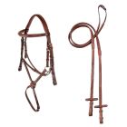 Arc De Triomphe Imperial Fancy Raised Padded Figure 8 Bridle With Rubber Reins