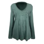 Chetnut Bay Dream On V Neck Long Sleeve Shirt