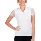 Kastel Denmark Ladies Lace Cap Sleeve 1/4 Zip Sunshirt