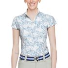 Kastel Ladies Shirred Cap Sleeve 1/4 Zip Sunshirt - 5